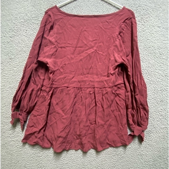 The Nines by Hatch Blouse Women Medium Pink 3/4 Sleeve Maternity Dress Shirt NWT - Picture 2 of 10